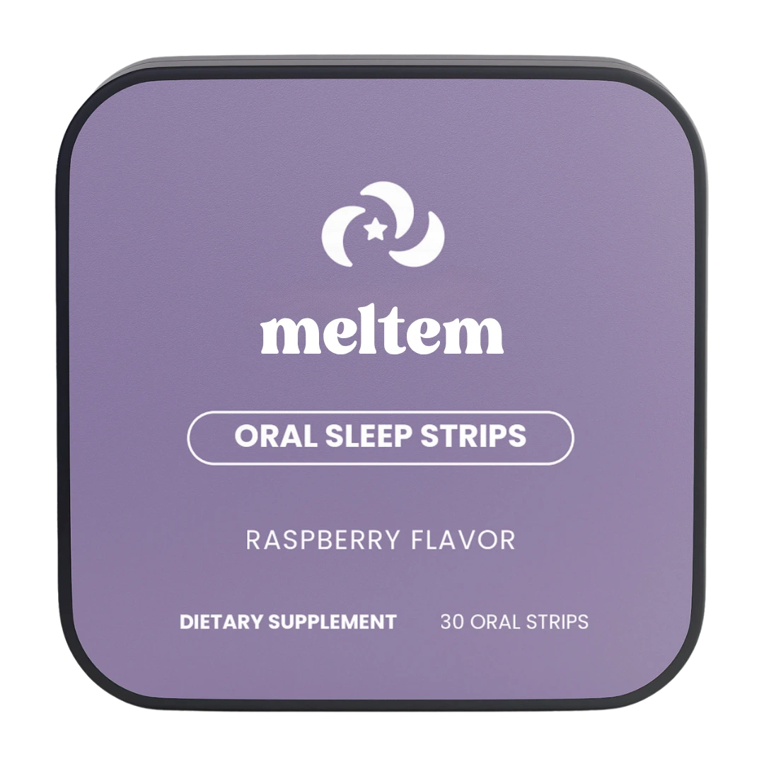 Meltem Sleep Strips – Oral Sleep Strips, Raspberry Flavor, 30 strips